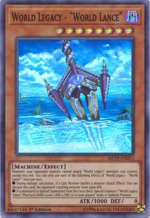 World Legacy World Lance MP19 EN012 Super Rare Unlimited World Legacy World Lance MP19 EN012 Super Rare Unlimited