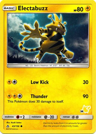 Electabuzz 43 156 Pikachu Deck Pikachu Symbol 58 Electabuzz 43 156 Pikachu Deck Pikachu Symbol 58