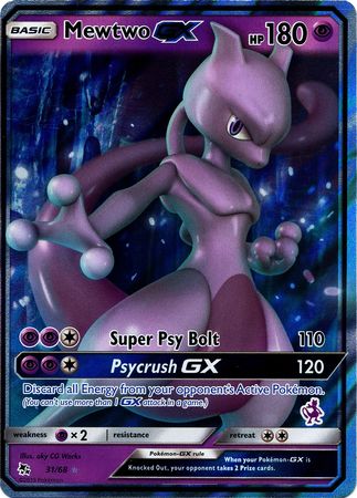 Pokémon TCG - Mewtwo GX 31/68 - Mewtwo Symbol Battle Academy Box Set [Near  Mint]