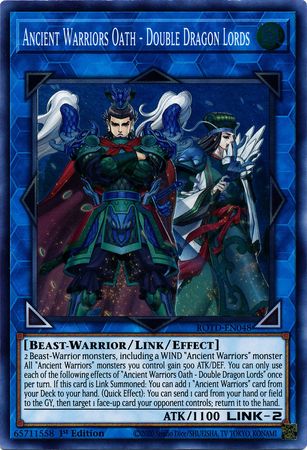 ROTD-EN048 Super Rare 1st YuGiOh Double Dragon Lords Ancient Warriors Oath 