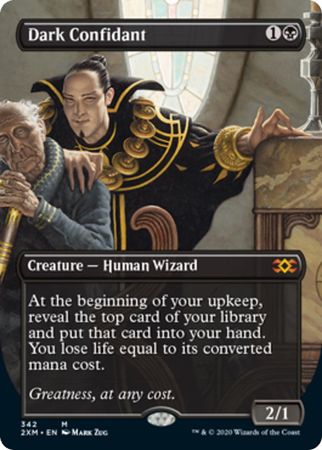 Dark Confidant 342 Alternate Art Borderless Double Masters Collector Booster Singles Dark Confidant 342 Alternate Art Borderless Double Masters Collector Booster Singles