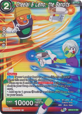 Cheelai Lemo the Bandits EX13 17 Expansion Rare Dragon Ball Super Special Anniversary Box 2020 Non Foil Singles Cheelai Lemo the Bandits EX13 17 Expansion Rare Dragon Ball Super Special Anniversary Box 2020 Non Foil Singles