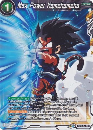Max Power Kamehameha EX13 34 Expansion Rare Max Power Kamehameha EX13 34 Expansion Rare