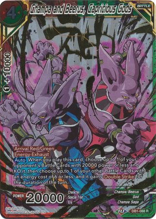 Champa and Beerus Capricious Gods DB1 088 Rare Foil Champa and Beerus Capricious Gods DB1 088 Rare Foil
