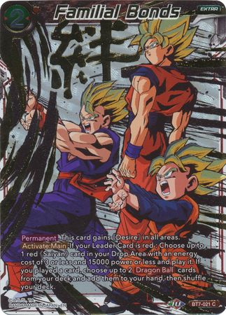 Familial Bonds BT7 021 Common Foil Dragon Ball Super Special Anniversary Box 2020 Foil Singles Familial Bonds BT7 021 Common Foil Dragon Ball Super Special Anniversary Box 2020 Foil Singles