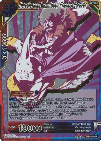 Hercule and Majin Buu Friends Forever DB1 092 Rare Foil Hercule and Majin Buu Friends Forever DB1 092 Rare Foil