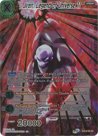 Jiren Legend of Universe 11 EX13 02 Expansion Rare Foil Dragon Ball Super Special Anniversary Box 2020 Foil Singles Jiren Legend of Universe 11 EX13 02 Expansion Rare Foil Dragon Ball Super Special Anniversary Box 2020 Foil Singles