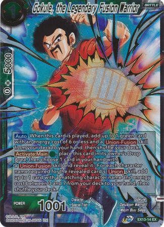 Gokule the Legendary Fusion Warrior EX13 14 Expansion Rare Foil Gokule the Legendary Fusion Warrior EX13 14 Expansion Rare Foil