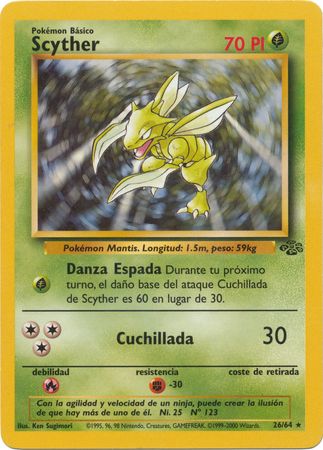 Scyther 26 64 Rare Unlimited Jungle Spanish Other Non English Pokemon Singles Scyther 26 64 Rare Unlimited Jungle Spanish Other Non English Pokemon Singles