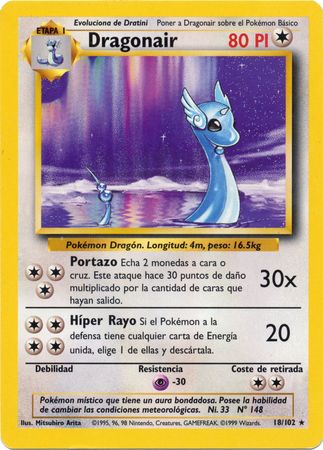 Dragonair 18 102 Rare Unlimited Base Set Spanish Other Non English Pokemon Singles Dragonair 18 102 Rare Unlimited Base Set Spanish Other Non English Pokemon Singles