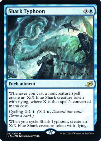 Shark Typhoon IKO Prerelease Foil Promo Magic The Gathering Promo Cards Shark Typhoon IKO Prerelease Foil Promo Magic The Gathering Promo Cards