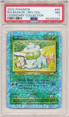 Bulbasaur 68 110 PSA Mint 7 Common Reverse Holo Legendary Collection 4364 Legendary Collection Reverse Holo Singles Bulbasaur 68 110 PSA Mint 7 Common Reverse Holo Legendary Collection 4364 Legendary Collection Reverse Holo Singles