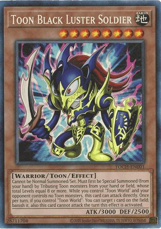 Yugioh Toon Black Luster Soldier TOCH-EN001 Ultra Rare Unlimited Edition Mint