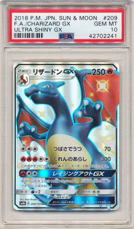 Charizard GX Japanese 209 105 PSA Mint 10 Full Art Ultra Rare SM8b 2241 Charizard GX Japanese 209 105 PSA Mint 10 Full Art Ultra Rare SM8b 2241