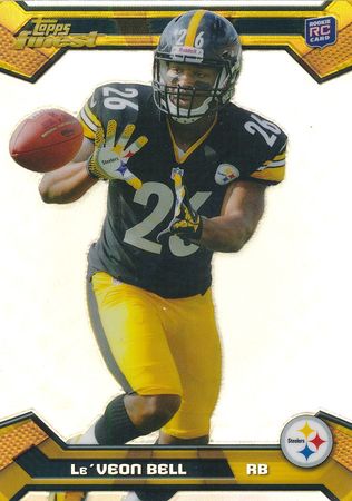 Le Veon Bell 2013 Finest 141 Rookie Refractor Topps 2013 Topps Finest Le Veon Bell 2013 Finest 141 Rookie Refractor Topps 2013 Topps Finest