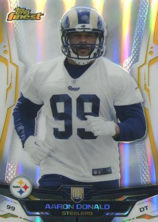Aaron Donald 2014 Finest 134 Rookie Refractor Topps 2014 Topps Finest Aaron Donald 2014 Finest 134 Rookie Refractor Topps 2014 Topps Finest
