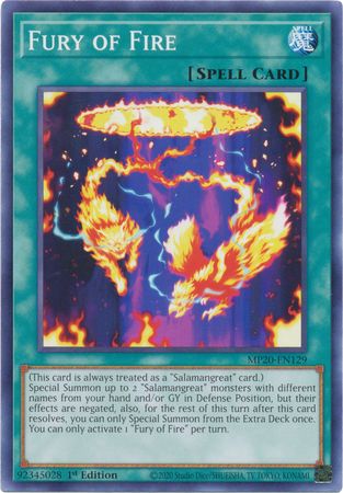 Fury of Fire MP20 EN129 Common 1st Edition 2020 Mega Tin Lost Memories 1st Edition Singles Fury of Fire MP20 EN129 Common 1st Edition 2020 Mega Tin Lost Memories 1st Edition Singles