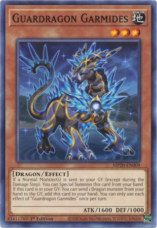 Guardragon Garmides MP20 EN009 Common 1st Edition 2020 Mega Tin Lost Memories 1st Edition Singles Guardragon Garmides MP20 EN009 Common 1st Edition 2020 Mega Tin Lost Memories 1st Edition Singles