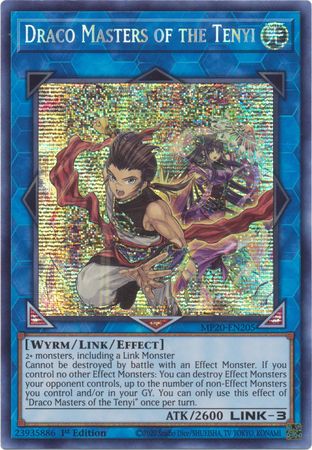 Draco Masters of the Tenyi MP20 EN205 Prismatic Secret Rare 1st Edition 2020 Mega Tin Lost Memories 1st Edition Singles Draco Masters of the Tenyi MP20 EN205 Prismatic Secret Rare 1st Edition 2020 Mega Tin Lost Memories 1st Edition Singles