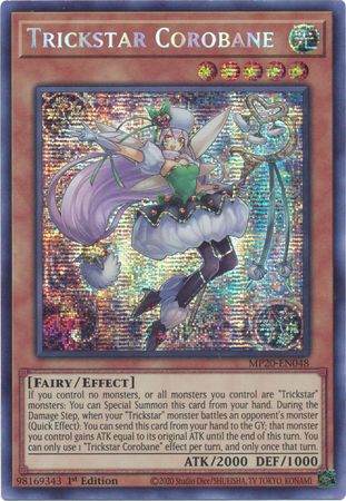 Trickstar Corobane MP20 EN048 Prismatic Secret Rare 1st Edition Trickstar Corobane MP20 EN048 Prismatic Secret Rare 1st Edition