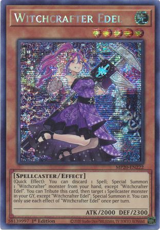 Witchcrafter Edel MP20 EN222 Prismatic Secret Rare 1st Edition 2020 Mega Tin Lost Memories 1st Edition Singles Witchcrafter Edel MP20 EN222 Prismatic Secret Rare 1st Edition 2020 Mega Tin Lost Memories 1st Edition Singles