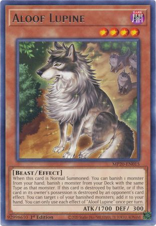 Aloof Lupine MP20 EN015 Rare 1st Edition Aloof Lupine MP20 EN015 Rare 1st Edition