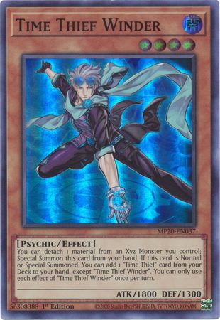 Time Thief Winder MP20 EN037 Super Rare 1st Edition Time Thief Winder MP20 EN037 Super Rare 1st Edition