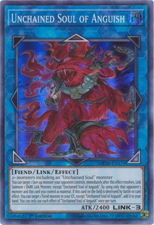 Unchained Soul of Anguish MP20 EN174 Super Rare 1st Edition Unchained Soul of Anguish MP20 EN174 Super Rare 1st Edition