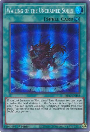 Wailing of the Unchained Souls MP20 EN183 Super Rare 1st Edition 2020 Mega Tin Lost Memories 1st Edition Singles Wailing of the Unchained Souls MP20 EN183 Super Rare 1st Edition 2020 Mega Tin Lost Memories 1st Edition Singles