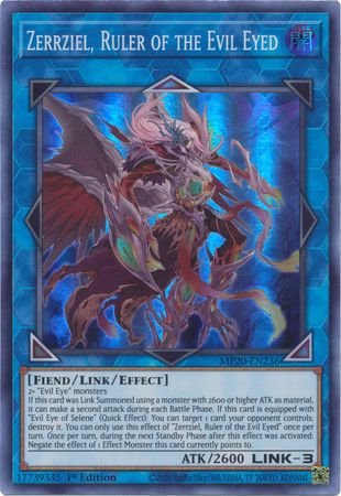 Zerrziel Ruler of the Evil Eyed MP20 EN236 Super Rare 1st Edition 2020 Mega Tin Lost Memories 1st Edition Singles Zerrziel Ruler of the Evil Eyed MP20 EN236 Super Rare 1st Edition 2020 Mega Tin Lost Memories 1st Edition Singles
