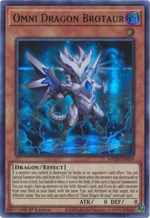 Omni Dragon Brotaur MP20 EN059 Ultra Rare 1st Edition Omni Dragon Brotaur MP20 EN059 Ultra Rare 1st Edition
