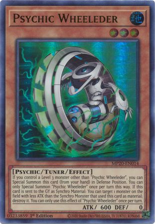 Psychic Wheeleder MP20 EN014 Ultra Rare 1st Edition Psychic Wheeleder MP20 EN014 Ultra Rare 1st Edition