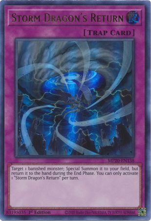 Storm Dragon s Return MP20 EN138 Ultra Rare 1st Edition 2020 Mega Tin Lost Memories 1st Edition Singles Storm Dragon s Return MP20 EN138 Ultra Rare 1st Edition 2020 Mega Tin Lost Memories 1st Edition Singles