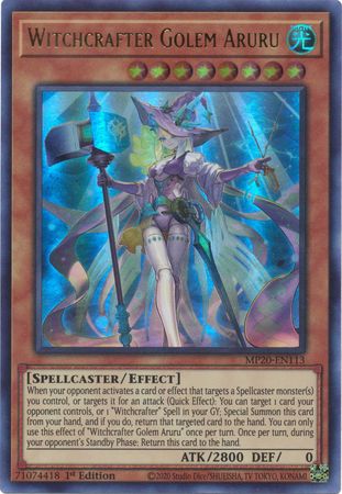Witchcrafter Golem Aruru MP20 EN113 Ultra Rare 1st Edition 2020 Mega Tin Lost Memories 1st Edition Singles Witchcrafter Golem Aruru MP20 EN113 Ultra Rare 1st Edition 2020 Mega Tin Lost Memories 1st Edition Singles