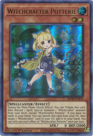 Witchcrafter Potterie MP20 EN219 Ultra Rare 1st Edition 2020 Mega Tin Lost Memories 1st Edition Singles Witchcrafter Potterie MP20 EN219 Ultra Rare 1st Edition 2020 Mega Tin Lost Memories 1st Edition Singles