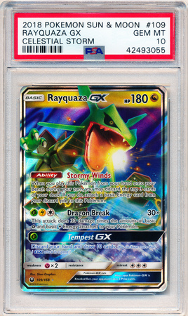 Rayquaza GX 109 168 PSA Gem MT 10 Ultra Rare SM Celestial Storm 3055 Sun Moon Celestial Storm Singles Rayquaza GX 109 168 PSA Gem MT 10 Ultra Rare SM Celestial Storm 3055 Sun Moon Celestial Storm Singles