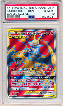 Charizard Braixen GX 212 236 PSA Gem MT 10 FA UR S MCosmic Eclipse 5931 Sun Moon Cosmic Eclipse Singles Charizard Braixen GX 212 236 PSA Gem MT 10 FA UR S MCosmic Eclipse 5931 Sun Moon Cosmic Eclipse Singles