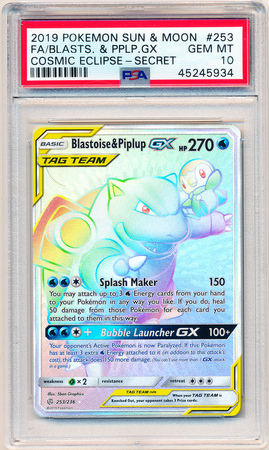 Blastoise Piplup GX 253 236 PSA Gem MT 10 HR S M Cosmic Eclipse 5934 Sun Moon Cosmic Eclipse Singles Blastoise Piplup GX 253 236 PSA Gem MT 10 HR S M Cosmic Eclipse 5934 Sun Moon Cosmic Eclipse Singles