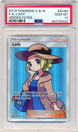 Lady SV86 SV94 PSA Gem MT 10 Full Art Ultra Rare S M Hidden Fates 9330 Sun Moon Hidden Fates Singles Lady SV86 SV94 PSA Gem MT 10 Full Art Ultra Rare S M Hidden Fates 9330 Sun Moon Hidden Fates Singles