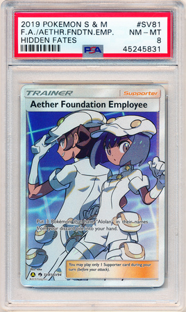 Aether Foundation Employee SV81 SV94 PSA NMMT 8 FA UR S M Hidden Fates 5831 Sun Moon Hidden Fates Singles Aether Foundation Employee SV81 SV94 PSA NMMT 8 FA UR S M Hidden Fates 5831 Sun Moon Hidden Fates Singles