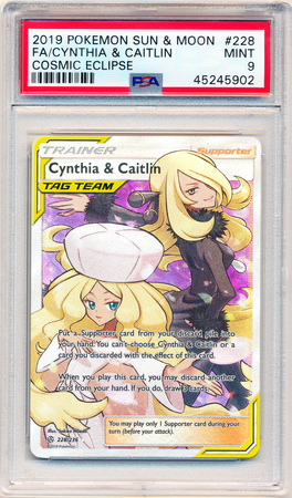Cynthia Caitlin 228 236 PSA Mint 9 FA UR S M Cosmic Eclipse 5902 Sun Moon Cosmic Eclipse Singles Cynthia Caitlin 228 236 PSA Mint 9 FA UR S M Cosmic Eclipse 5902 Sun Moon Cosmic Eclipse Singles
