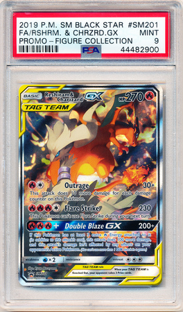 Reshiram Charizard GX SM201 PSA Mint 9 FA UR S M Promo 2900 Pokemon Sun Moon Promos Reshiram Charizard GX SM201 PSA Mint 9 FA UR S M Promo 2900 Pokemon Sun Moon Promos