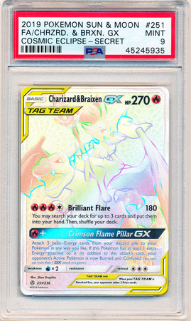 Charizard Braixen GX 251 236 PSA Mint 9 Hyper Rare S M Cosmic Eclipse 5935 Sun Moon Cosmic Eclipse Singles Charizard Braixen GX 251 236 PSA Mint 9 Hyper Rare S M Cosmic Eclipse 5935 Sun Moon Cosmic Eclipse Singles