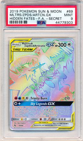 Moltres Zapdos Articuno GX 69 68 PSA Mint 9 HR S M Hidden Fates 9303 Sun Moon Hidden Fates Singles Moltres Zapdos Articuno GX 69 68 PSA Mint 9 HR S M Hidden Fates 9303 Sun Moon Hidden Fates Singles