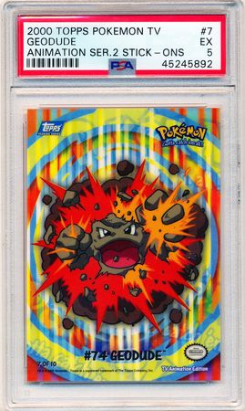 Geodude 7 PSA EX 5 Animation Stick Ons Series 2 Topps Pokemon 5892 Pokemon Topps Geodude 7 PSA EX 5 Animation Stick Ons Series 2 Topps Pokemon 5892 Pokemon Topps
