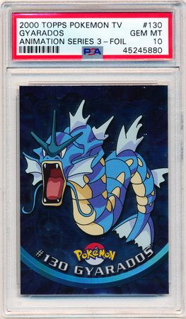 Gyarados 130 Foil PSA Gem MT 10 Animation Series 3 Topps Pokemon 5880 Pokemon Topps Gyarados 130 Foil PSA Gem MT 10 Animation Series 3 Topps Pokemon 5880 Pokemon Topps