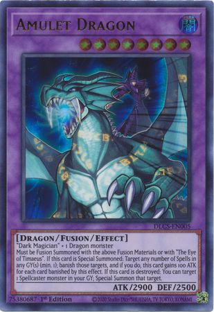 Amulet Dragon Purple DLCS EN005 Ultra Rare 1st Edition Amulet Dragon Purple DLCS EN005 Ultra Rare 1st Edition