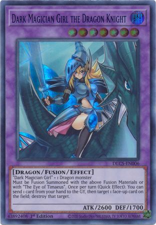 DLCS-EN006-B Dark Magician Girl the Dragon Knight Blue Ultra Rare Card 1st Ed