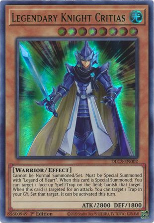 Legendary Knight Critias Green DLCS EN002 Ultra Rare 1st Edition Legendary Knight Critias Green DLCS EN002 Ultra Rare 1st Edition