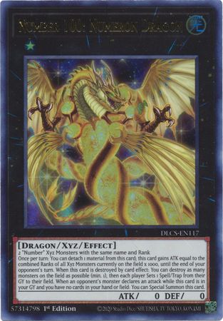 Number 100 Numeron Dragon DLCS EN117 Ultra Rare 1st Edition Number 100 Numeron Dragon DLCS EN117 Ultra Rare 1st Edition